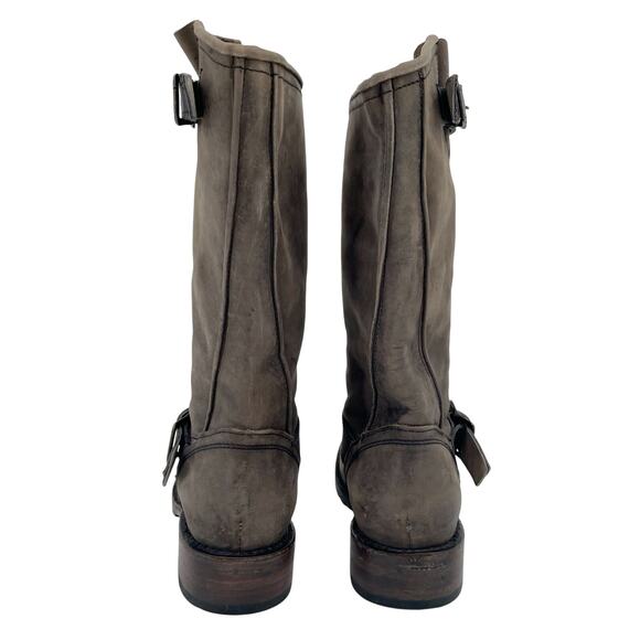 Freebird By Steven Prince Boot Gray Engineer Buckle Biker Moto Boots Size 7 - Picture 7 of 16